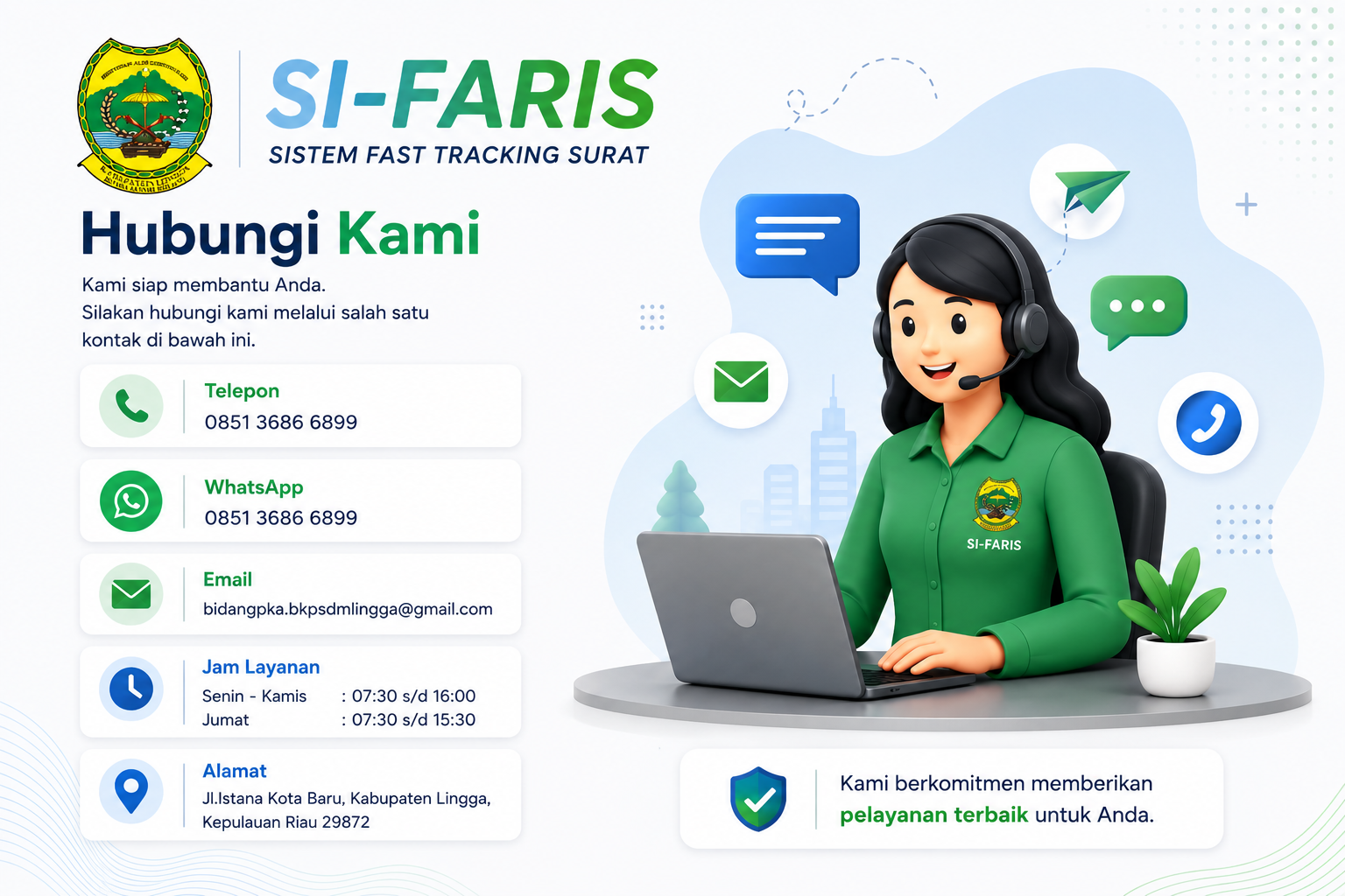 Kontak Bidang PKA BKPSDM Lingga